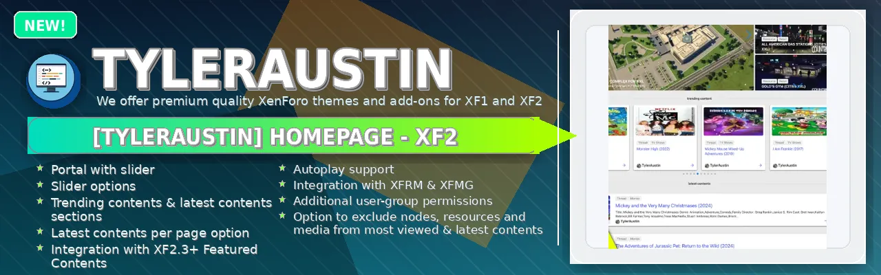 [MySite.com] [TylerAustin] Homepage & Portal - XF2
