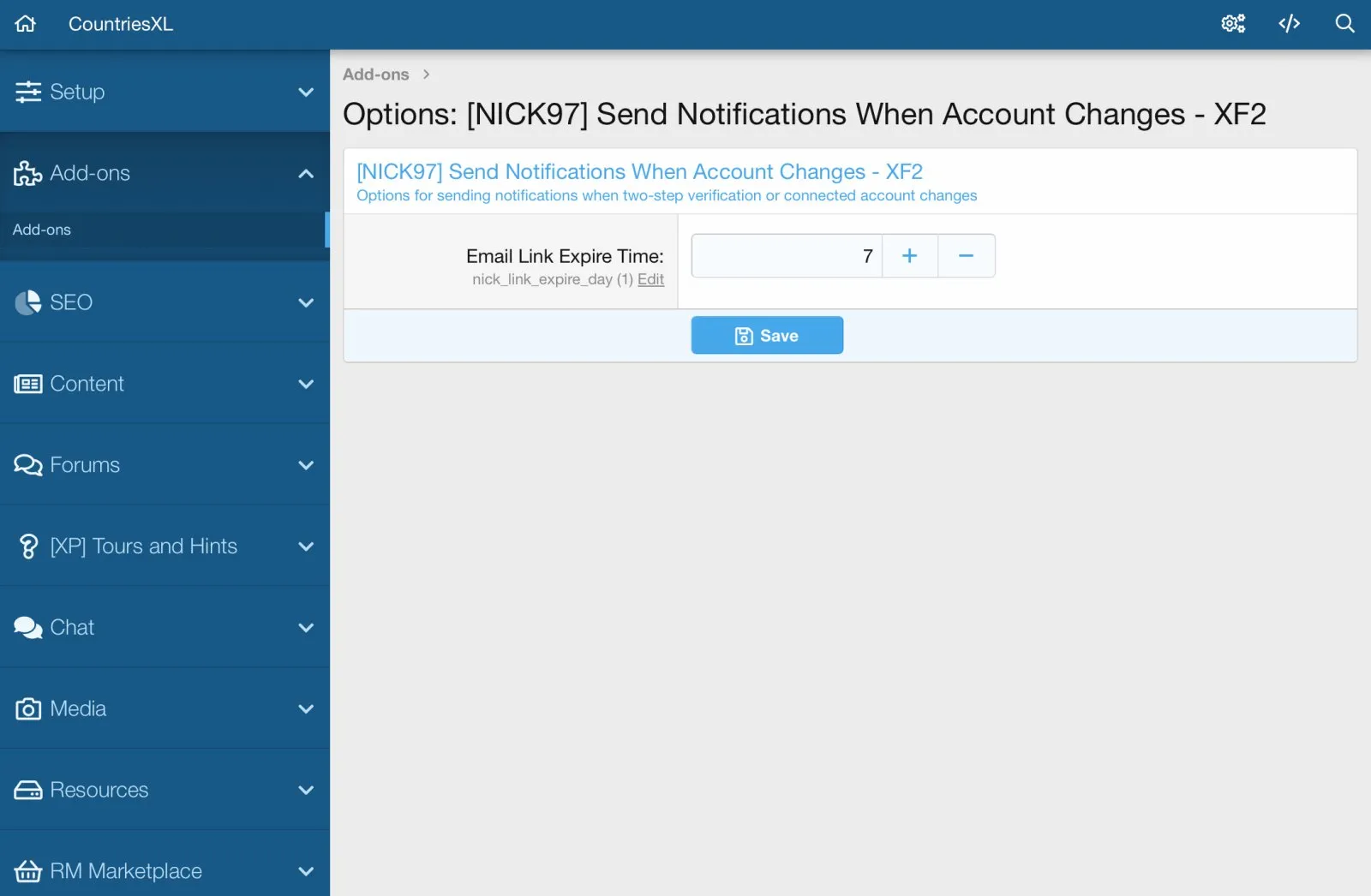 [MySite.com] [NICK97] Send Notifications when Account Changes - XF2