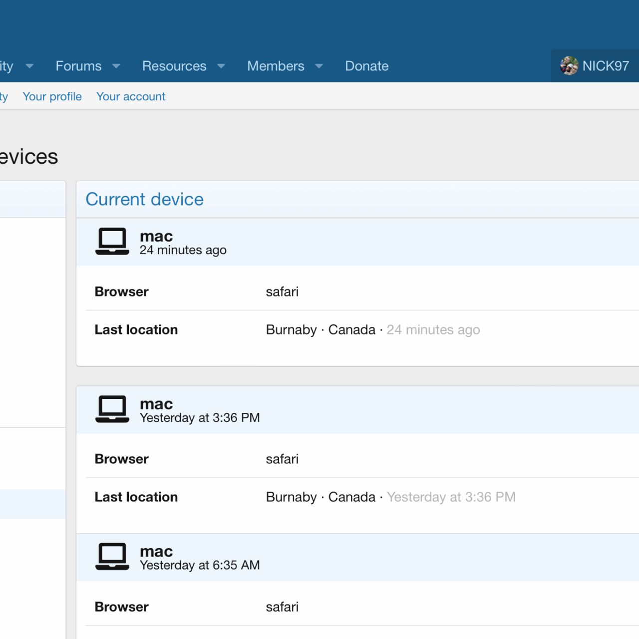 [NICK97] Recently Used Device - XF2